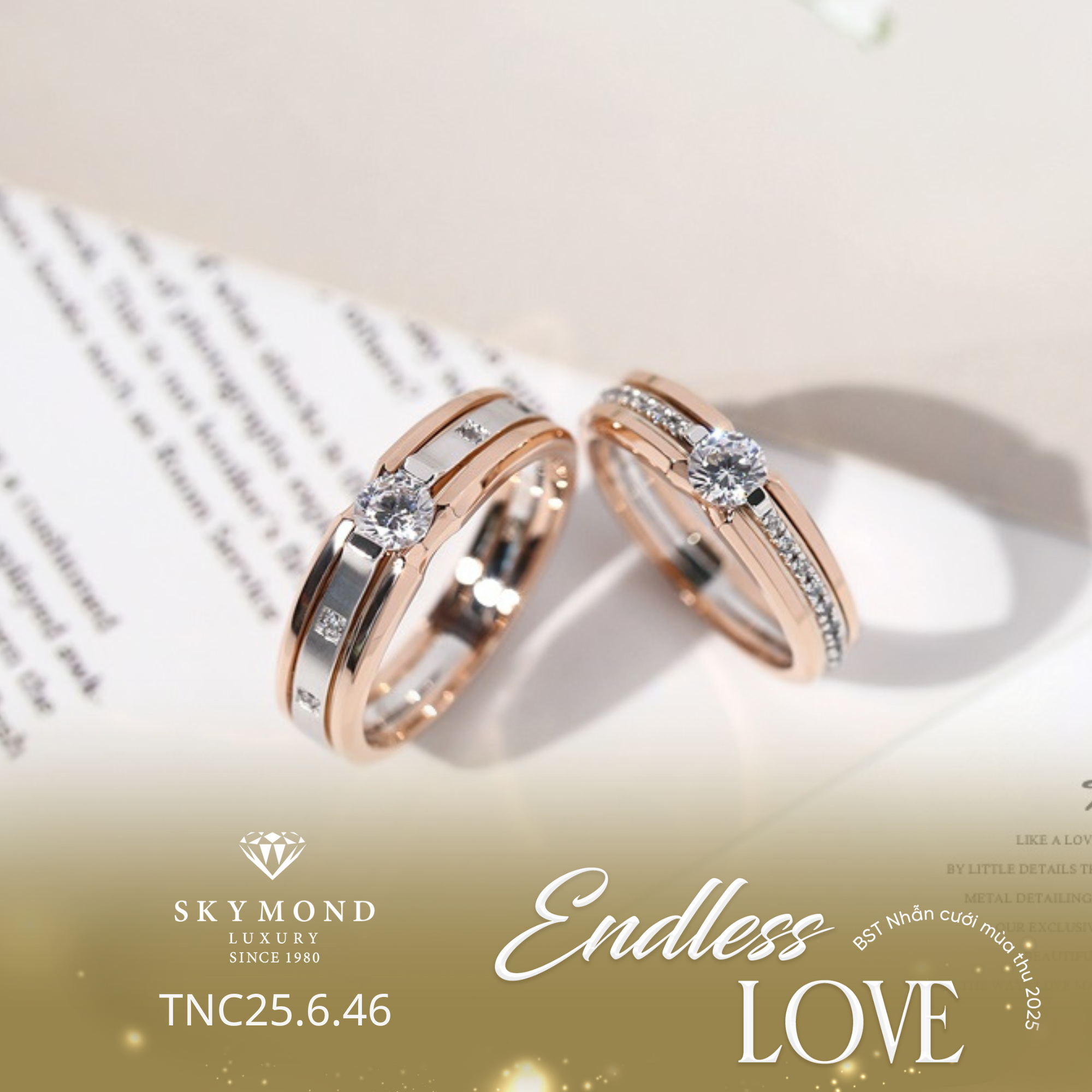 nhẫn cưới vàng ghép