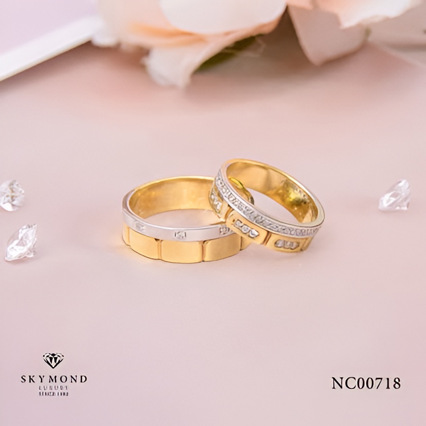 nhẫn kỷ niệm ngày cưới vàng 18k đẹp